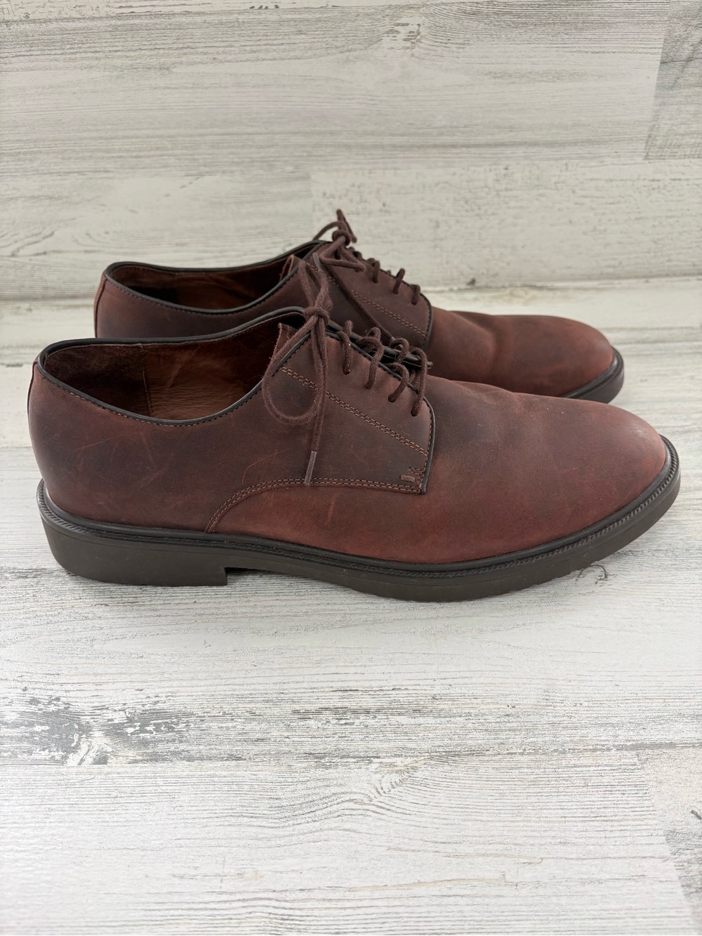 Warfield & Grand Men’s Size 10 Warrick Oxford Lace Up Dress Shoes In Brown